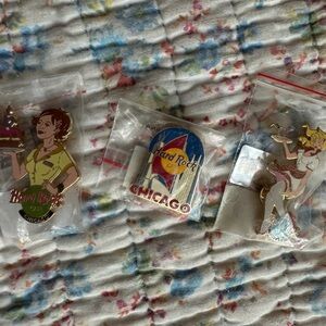 Hard Rock Cafe collectible Pins- Set of 3 Pins - CHICAGO